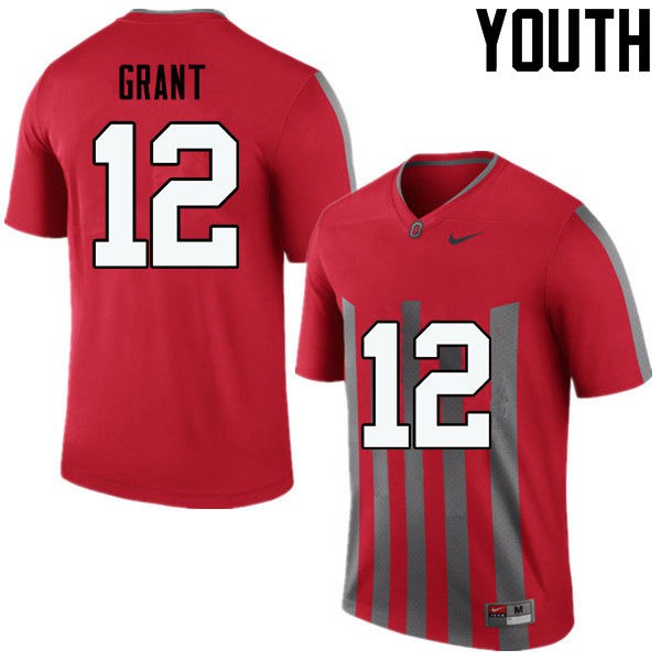 Ohio State Buckeyes #12 Doran Grant Youth Official Jersey Throwback OSU88273